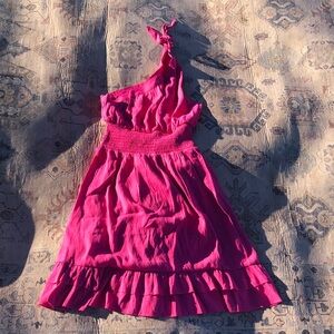 Gorgeous Hot Pink One Shoulder Dress NWOT size Medium